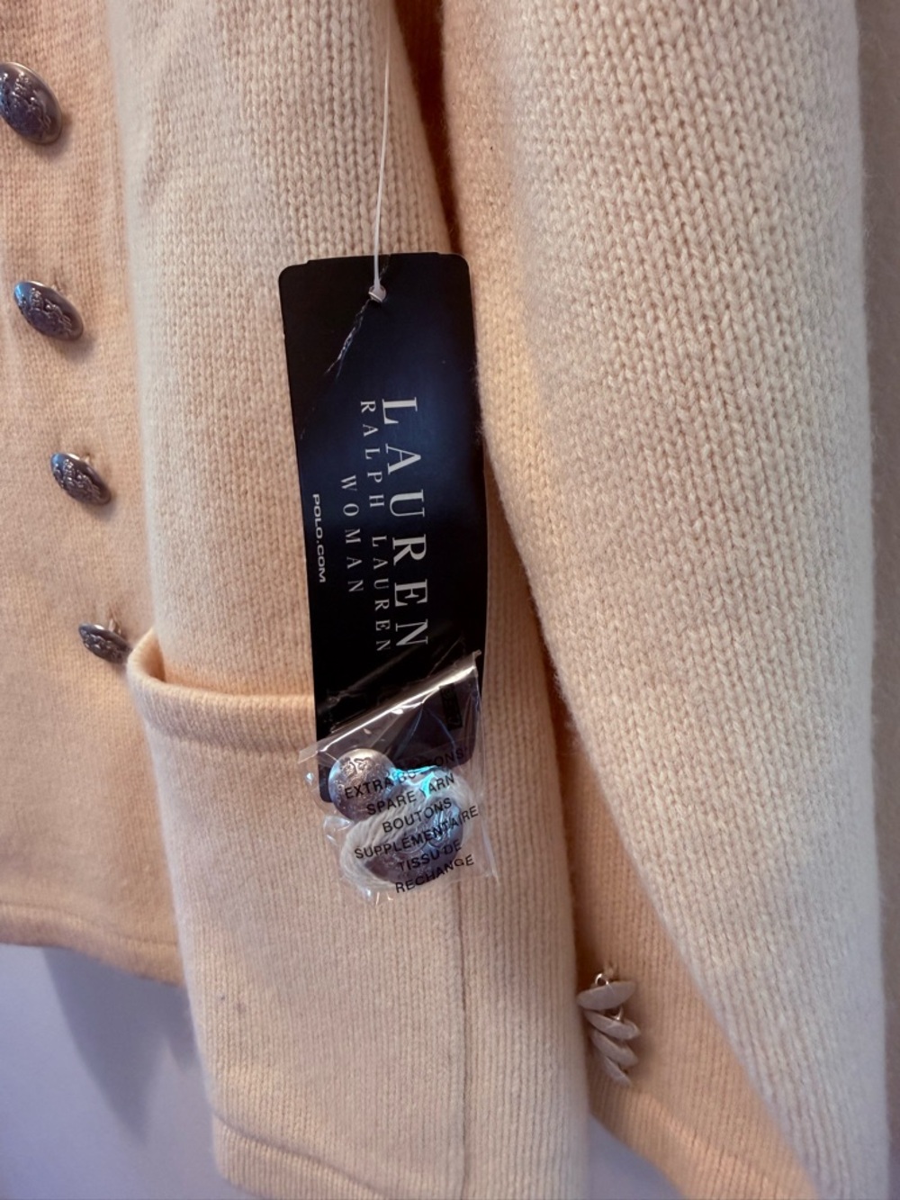 Ralph Lauren Cream Double-Breasted sweater - Picture 3 of 5